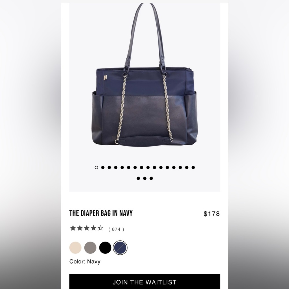 BEIS Blue Baby Bag with Professional Style